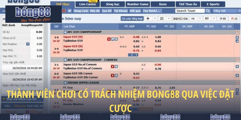 Chơi Có Trách Nhiệm Bong88 - Xây Dựng Môi Trường An Toàn 6 Thành viên chơi có trách nhiệm Bong88 qua việc đặt cược