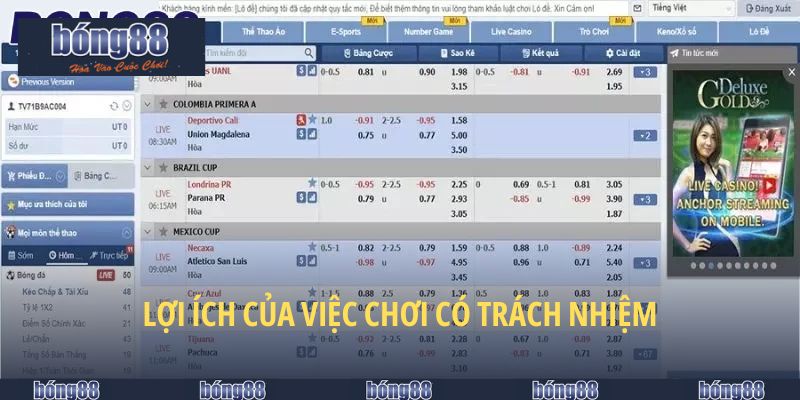 Chơi Có Trách Nhiệm Bong88 - Xây Dựng Môi Trường An Toàn 5 Lợi ích của việc chơi có trách nhiệm